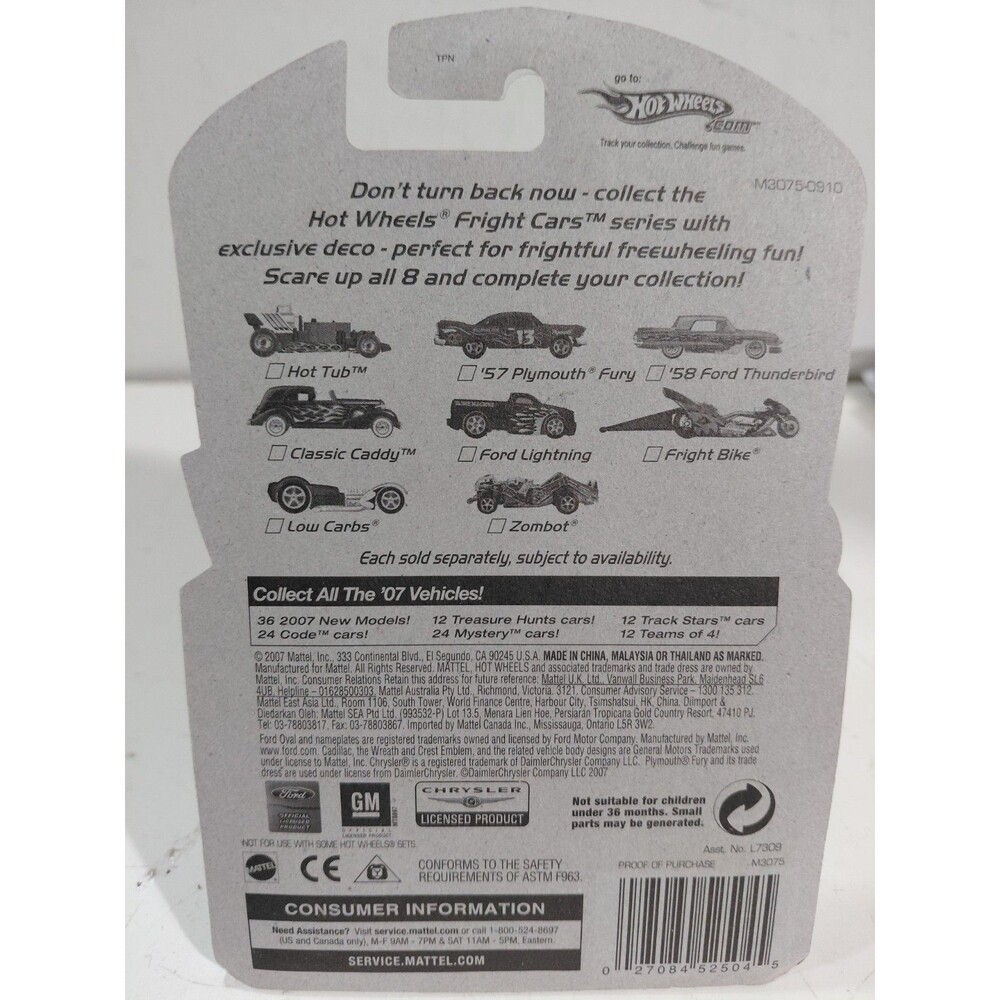NIP Hot Wheels Fright Cars 1:64 Die Cast 1957 Ford Thunderbird Classic Car - Picture 5 of 5